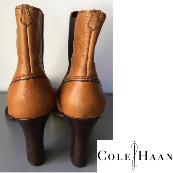 🐎 Cole Haan Country 10 B Boot Pull-on Heels Tread - Picture 5 of 8